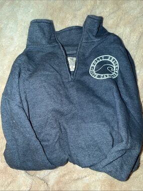Molly Beach Embroidered Quarter-Zip Pullover - Navy